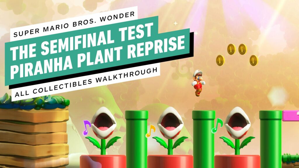Super Mario Bros. Wonder - The Semifinal Test Piranha Plant Reprise (All Seeds and Flower Coins)